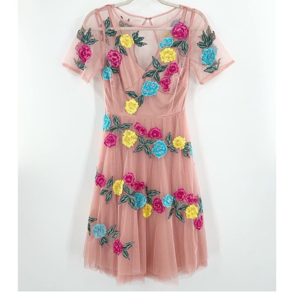 ASOS dolly & delicious floral appliqué prom dress size 10
